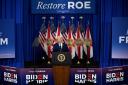 US President Joe Biden speaking on Tuesday in Tampa, Florida (Phelan M Ebenhack/AP)