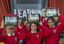 Pupils with iPads at the Inspire Learning festival 2022. Photo: SBC