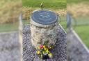 The memorial cairn at Innerleithen Golf Club