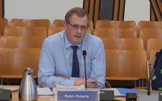 NHS Borders chief executive Ralph Roberts. Photo: Scottish Parliament TV