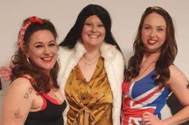 Amy Winehouse (Sharon Sloan, Penicuik), Cher (Gillian Garriock, Penicuik) and Ginger Spice (Loryn Paterson, Peebles) before their performances