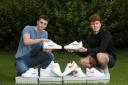 Euan Angus and Fergus McPhillimy, from the Borders, have set up a business customising trainers with iconic Scottish landmarks. Photo: Helen Barrington