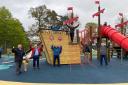 Councillors opening a new £300,000 destination play park in Peebles earlier this year. Photo: SBC