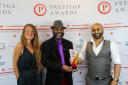 Emily Macinnes and Bosco Santimano of You Can Cook were given their award by Prestige Awards founder Osmaan Mahmood