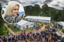 Joanna Lumley (Inset photo: PA Wire) has been named as one of the guests at this year's Borders Book Festival. Photo: Borders Book Festival (2018)