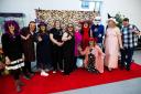 Members of Borders Additional Needs Group (BANG) and Branching Out Youth Group on the red carpet last week. Photo: Scottish Autism