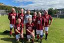 Gala Fairydean Rovers Walking Footballers. Back row John Dodds, Jim Mclaren, Ail Paterson, Hugh Henderson, Gordon Smith. Front Row Mike Beswick, John Webster and Dave Dewhirst