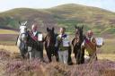 Spurs Ride at Stobo
L-R
 Peebles Cornet, Iain Mitchell, The Biggar Cornet Michael Allen,  the West LInton Whipman, Gregor Brown meet and are presented with their spurs