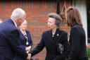 HRH The Princess Royal met convener of Scottish Borders Council, councillor Watson McAteer at the start of her visit to Waverley Care Home, Galashiels