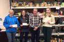 The Dean of Guild John Falla is pictured with (far left) Sarah Keen from Peeblesshire Youth Trust, Nichole Dow from Greener Peebles and Olivia Brunton from Peeblesshire Foodbank.