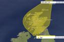 Yellow weather warning of ice for the Borders tonight