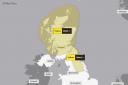 The two yellow warnings will cover the Borders on Friday. Photo: Met Office