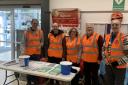 Members of the Innerleithen, Walkerburn and Traquair Rotary Club at Innerleithen Co-op