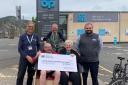 The cheque presentation was made to regular passengers Mary and Ronnie, residents of St Ronan's Care Home with representatives of the Rotary club, Denis Robson, the Coop’s Jamie Green and the Trishaw, Murray Charters present