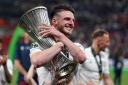 Declan Rice lifted the trophy for West Ham (Joe Giddens/PA)