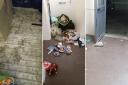 An SBHA tenant in Selkirk has raised concerns over mouldy floorboards, rubbish in hallways, and doors to her building left open at night. Photo: Supplied