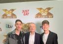 Max and Harvey with X Factor: Celebrity Judge Louis Walsh
