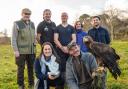 Photo caption (Credit: Phil Wilkinson/The National Lottery): South of Scotland Golden Eagle Project soars to success to win the 2022 National Lottery Scotland Project of the Year Award. Project Manager, Cat Barlow is joined by Bryan Burrows, Rick Taylor,