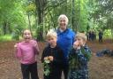Chief Forester for Scotland, Dr Helen McKay with pupils from Priorsford Primary School in 2022. Photo: Scottish Forestry