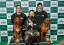 Agility Novice ABC Winner Claire Crichton from Melrose  with runners up Credit Beat Media - The Kennel Club