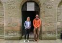 Shona Sinclair, curator at Jedburgh Castle jail, with Grand Tours of Scotland’s Rivers presenter Paul Murton