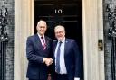 Clive Hamilton, left, and Dumfriesshire, Clydesdale and Tweeddale MP David Mundell in Downing Street