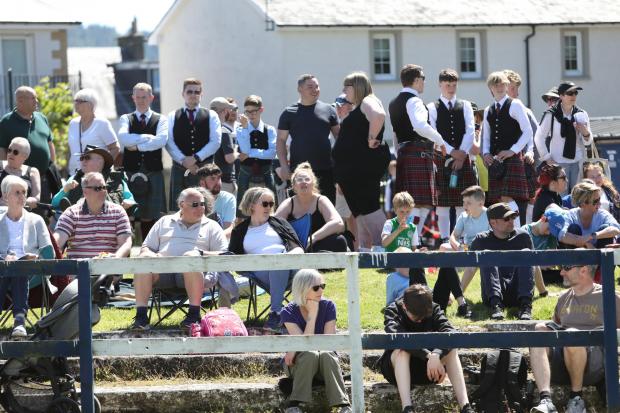 Peeblesshire News: Crowds at the Pipe Band Championships. Photo: Helen Barrington