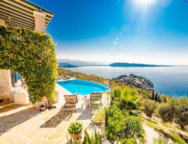 Peeblesshire News: Exquisite Family Villa With Spectacular Ocean Views And Heated Infinity Pool - Corfu, Greece. Credit: Vrbo
