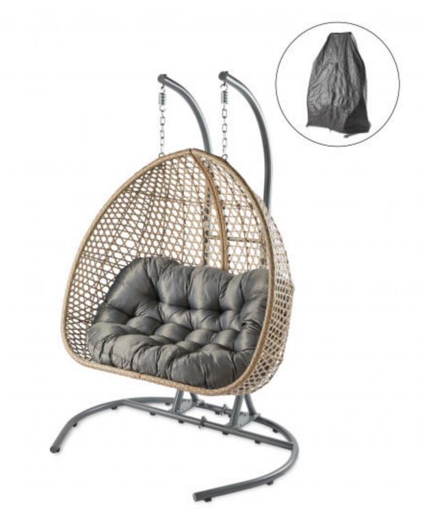 Peeblesshire News: Large Hanging Egg Chair with Cover. (Aldi)