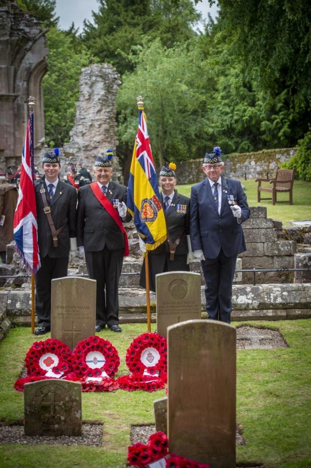 Peeblesshire News: Legion Scotland cetenary celebration at Dryburgh Abbey 