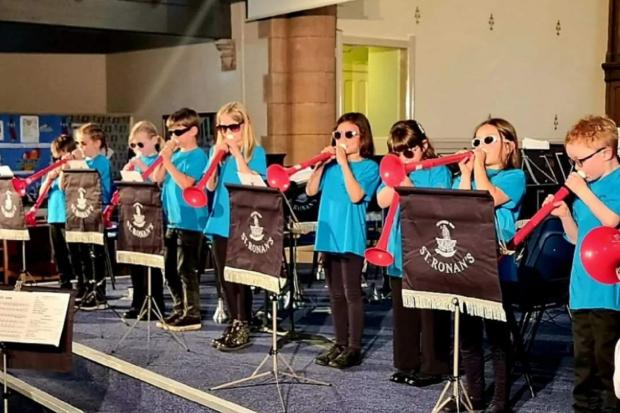The RonanBuzzers group at a recent concert. Photo: St Ronan's Silver Band
