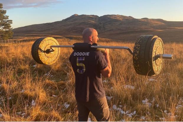 Father of two David Dooher will take on the challenge in a Guinness World Record attempt Photo My Name'5 Doddie Foundation