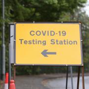 COVID-19 testing station at Netherdale, Galashiels.