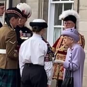 Corporal David Jackson meets Her Majesty the Queen at Palce of Holyroodhouse