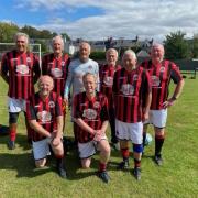 Gala Fairydean Rovers Walking Footballers. Back row John Dodds, Jim Mclaren, Ail Paterson, Hugh Henderson, Gordon Smith. Front Row Mike Beswick, John Webster and Dave Dewhirst