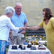 Margaret Davidson winner of the new category of Extra Small garden. Photo: Peebles in Bloom