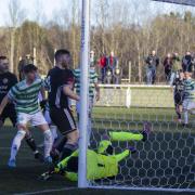 Action from Gala Fairydean Rovers v Celtic earlier this year - Photo Thomas Brown