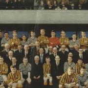 Gala Fairydean and East Fife players ahead of glamour friendly in November 1964