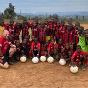 Dave Sparham with youngsters in GFR kits