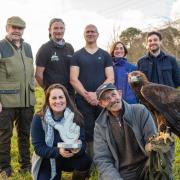Photo caption (Credit: Phil Wilkinson/The National Lottery): South of Scotland Golden Eagle Project soars to success to win the 2022 National Lottery Scotland Project of the Year Award. Project Manager, Cat Barlow is joined by Bryan Burrows, Rick Taylor,