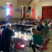 Rotary Club provide and serve Christmas Lunch at Walkerburn Village Hall