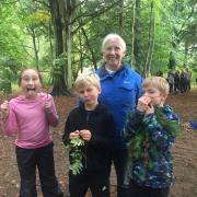 Chief Forester for Scotland, Dr Helen McKay with pupils from Priorsford Primary School in 2022. Photo: Scottish Forestry