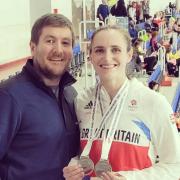 Stacey Downie wth partner and coach Calum Black
