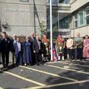 The Armed Forces Day flag was raised at SBC headquarters