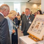 Royal visit to Great Tapestry of Scotland visitor's centre Photo Phil Wilkinson