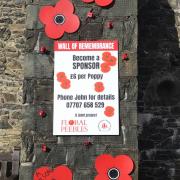 Floral Peebles to create a wall of poppies in the Old Town gardens
