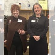 Christine Grahame MSP with Scottish Government minister Maree Todd in Peebles. Photo: Dementia Friendly Tweeddale