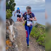 Susan Ridley running in Madeira