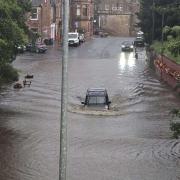 FLOODS: Heavy rainfall forced the closure of the Co-op in Newtown St Boswells.