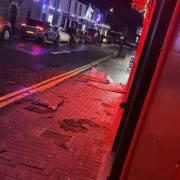 DAMAGE: Debris was blown off of roofs on Northgate